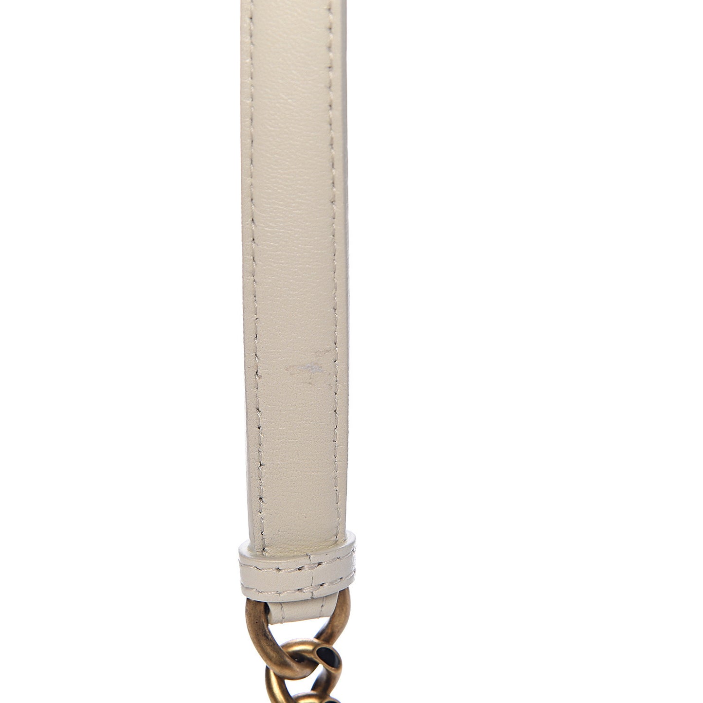 Lambskin Studded Small Diorama Flap Bag Off White
