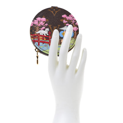 Louis Vuitton Monogram 2021 Christmas Animation Japanese Garden Round Coin Purse Wisteria Pink 2 of 7