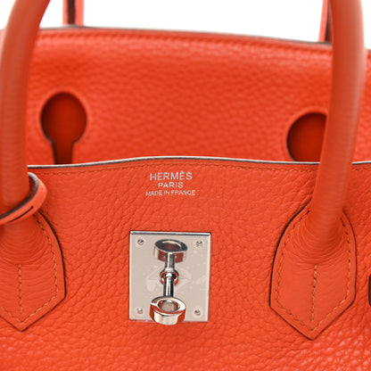 Hermes Taurillon Clemence Birkin 30 Feu 7 of 14