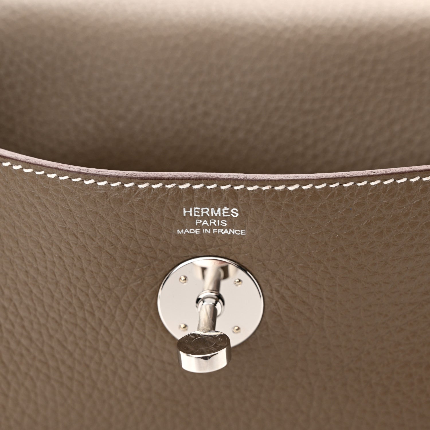 Hermes Taurillon Clemence Lindy 26 Etoupe 6 of 11