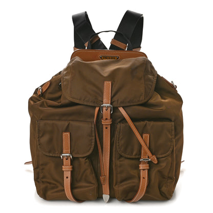 Prada Nylon Vela Saffiano Backpack Mimetico Caramel 1 of 8