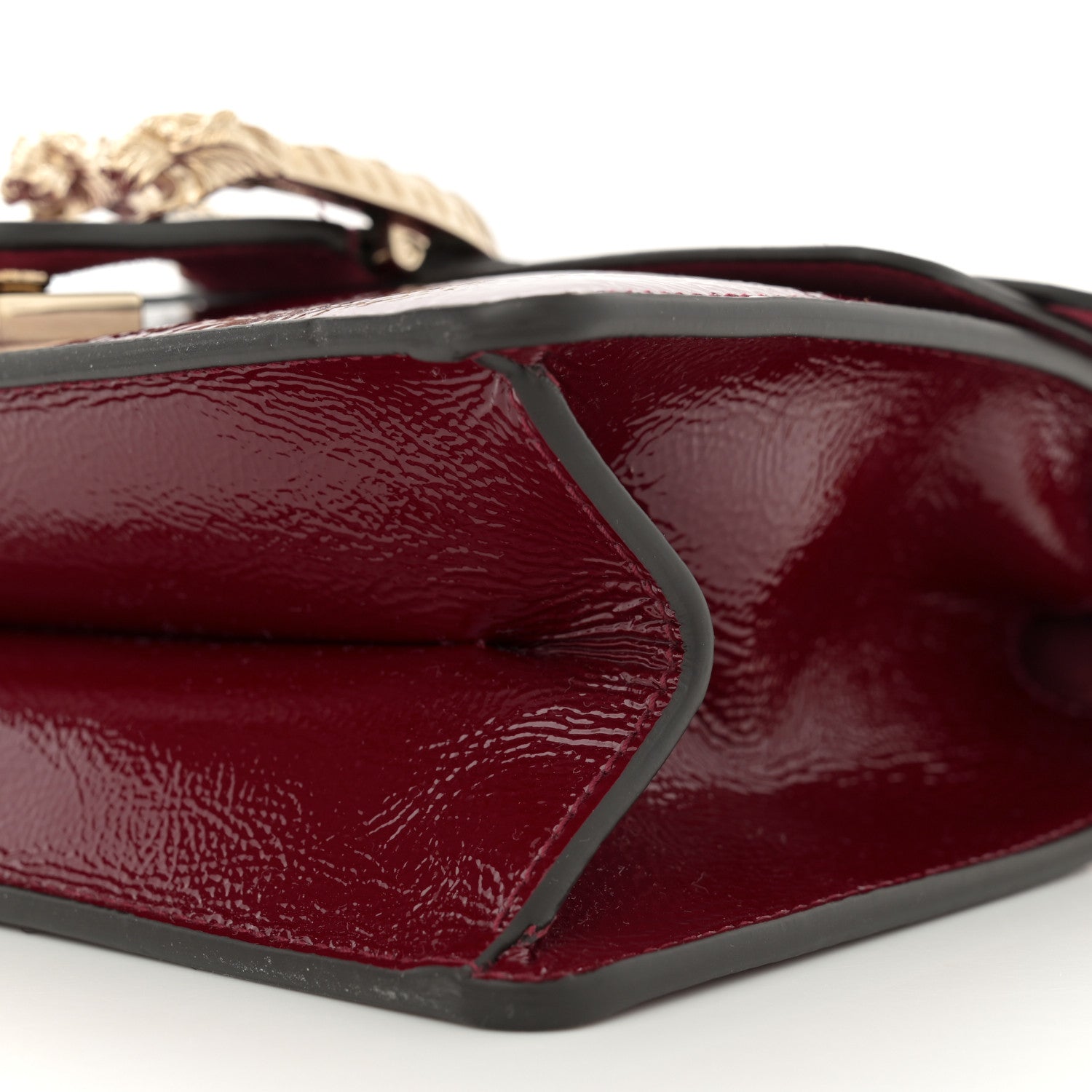 Gucci Crinkled Patent Small Dionysus Top Handle Bag Rosso Ancora Red 9 of 9