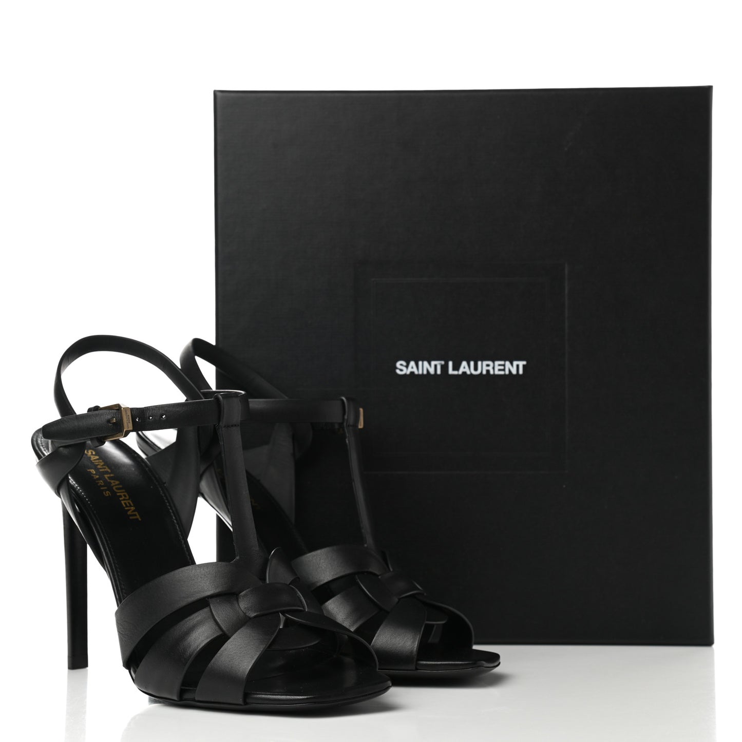 Calfskin Tribute Sandals 39 Black