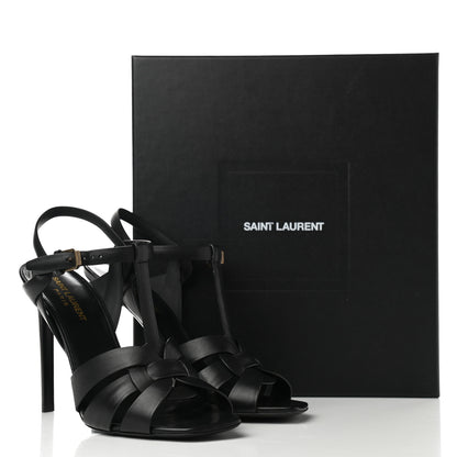 Saint Laurent Calfskin Tribute Sandals 39 Black 9 of 9
