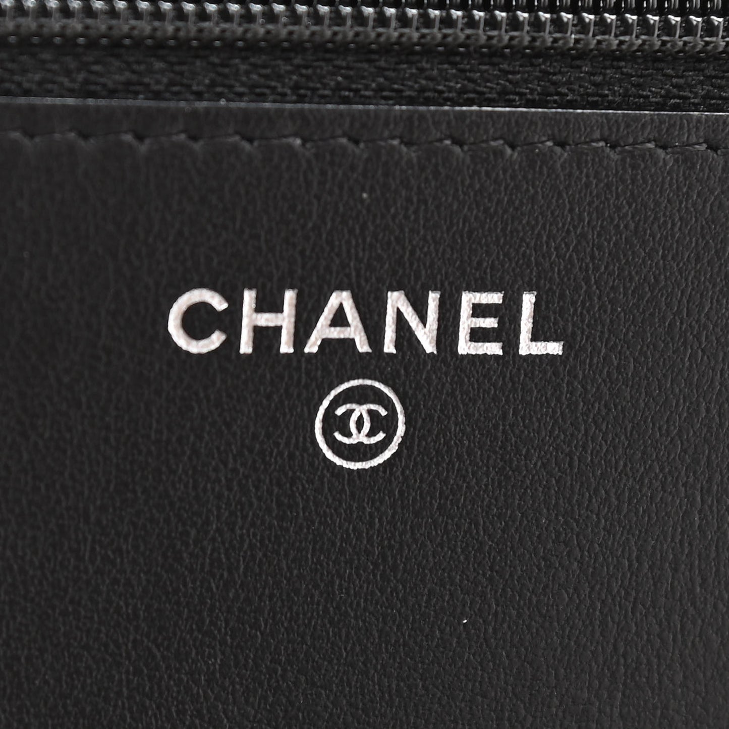 Caviar Chevron Quilted Boy Wallet On Chain WOC Black