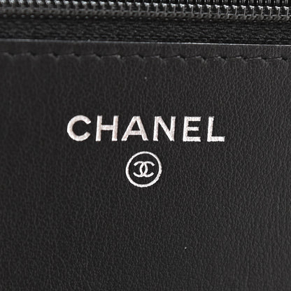 Chanel Caviar Chevron Quilted Boy Wallet On Chain WOC Black 6 of 13