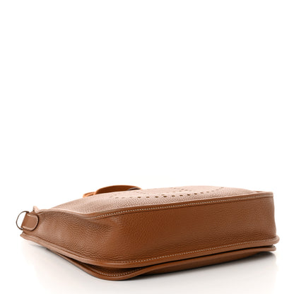 Hermes Taurillon Clemence Evelyne III PM Gold 4 of 15