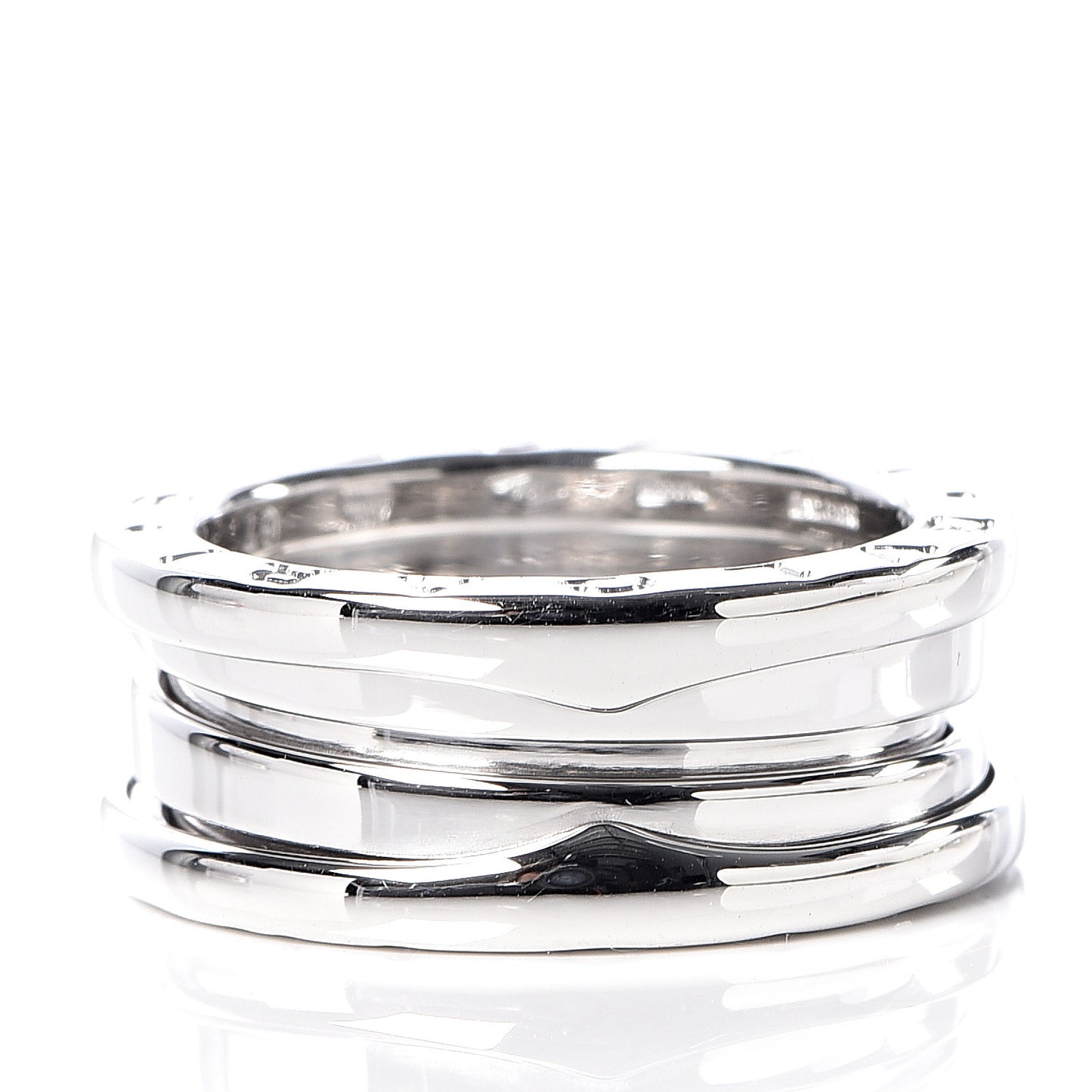 18K White Gold B.Zero1 Three-Band Ring 49 4.75