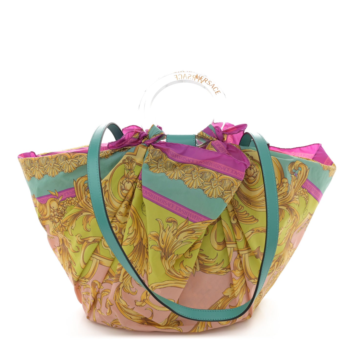 Raffia Silk Basket Bag Multicolor