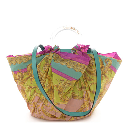 Versace Raffia Silk Basket Bag Multicolor 1 of 12