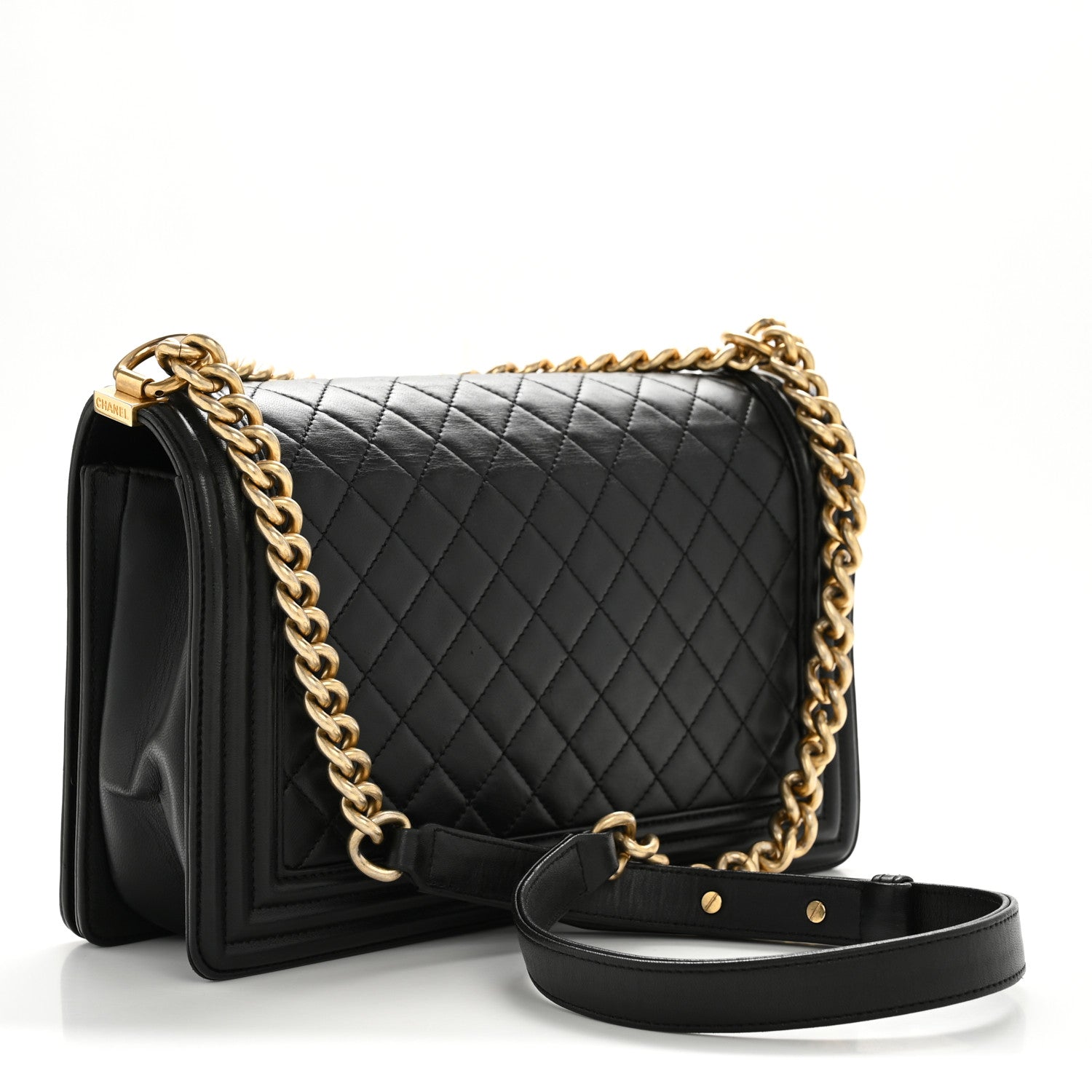 Chanel Lambskin Quilted New Medium Boy Flap Black 3 of 15