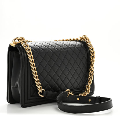 Chanel Lambskin Quilted New Medium Boy Flap Black 3 of 15