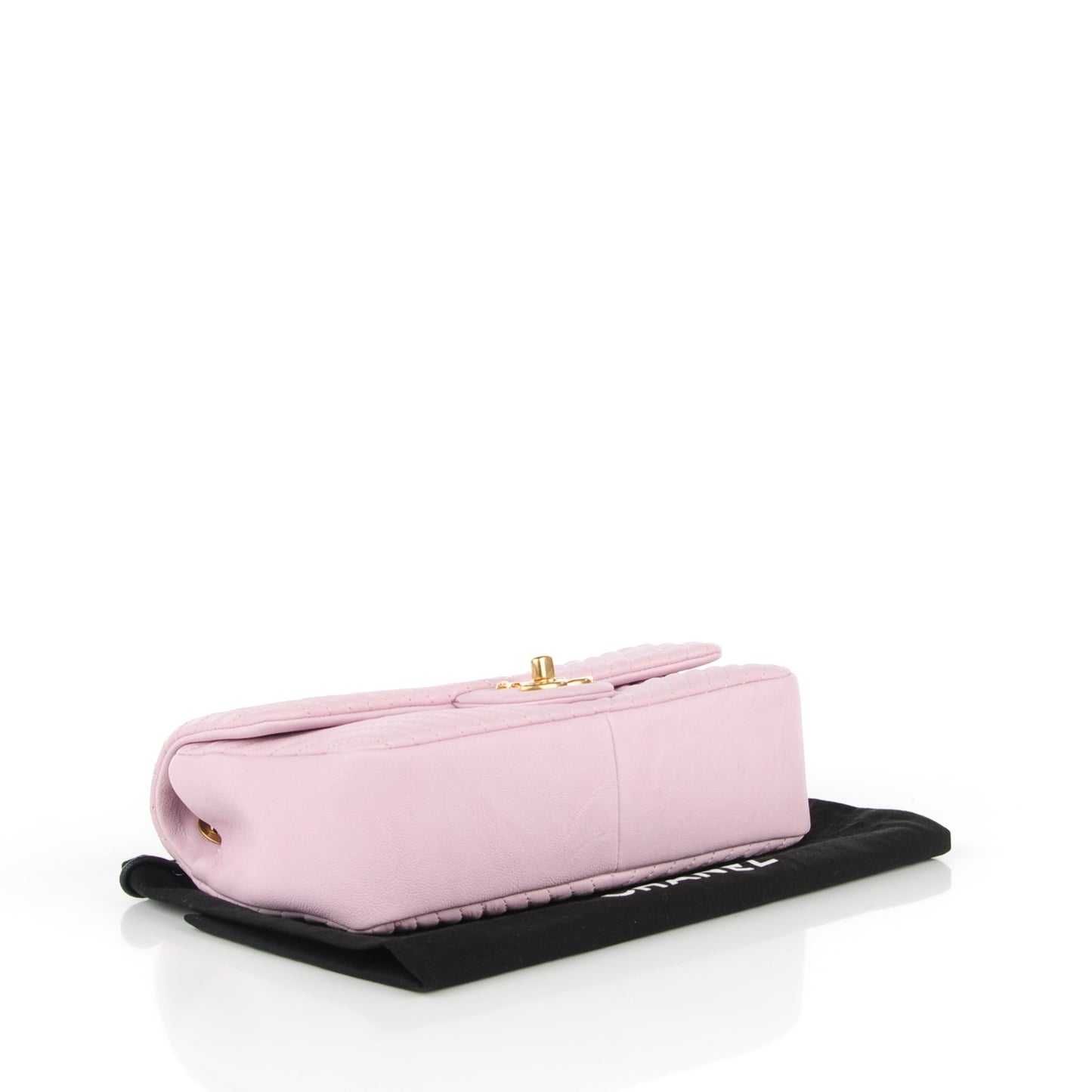 Lambskin Chevron Quilted Small Flap Light Pink