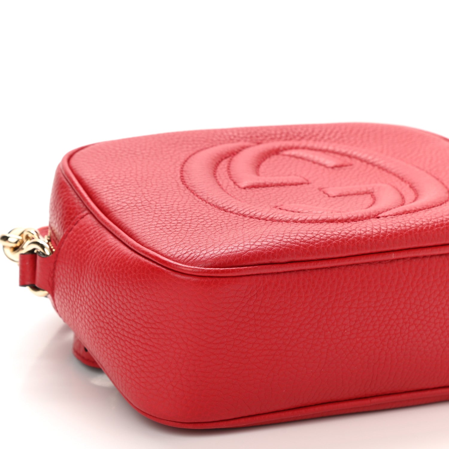 Gucci Pebbled Calfskin Small Soho Disco Bag Tabasco Red 9 of 10