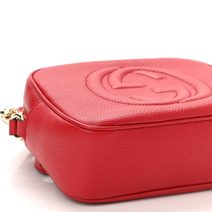 Gucci Pebbled Calfskin Small Soho Disco Bag Tabasco Red 9 of 10
