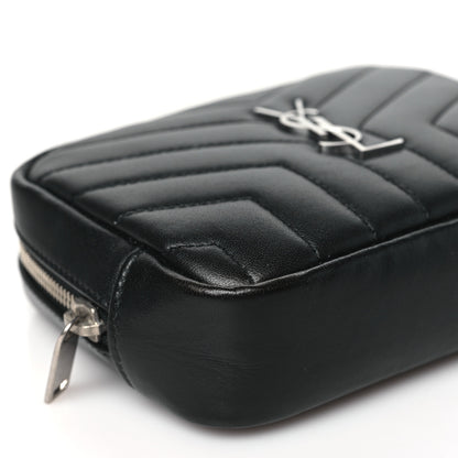 Saint Laurent Lambskin Y Quilted Monogram Loulou Cosmetic Case Black 9 of 11