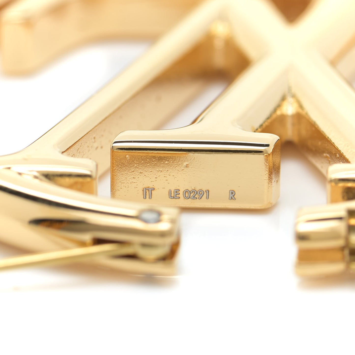 Metal Louise Hoop Earrings Gold