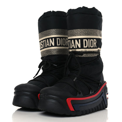 Christian Dior Oblique Shiny Nylon DiorAlps Snow Ankle Boot 39-40 Black 3 of 8