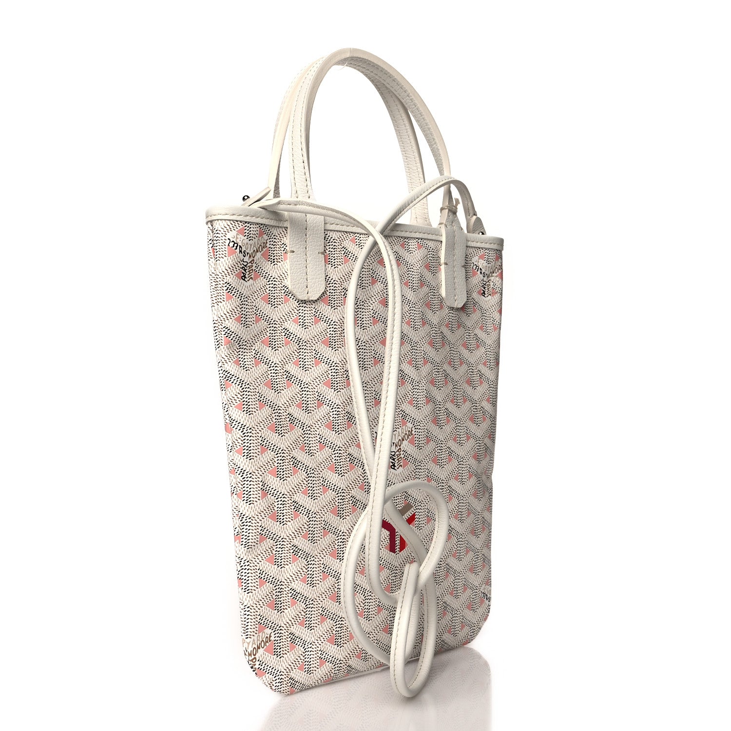 Goyard Goyardine Poitiers Claire Voie Tote White Pink 3 of 10