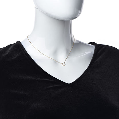 Tiffany 18K Rose Gold Diamond Mini Metro Horseshoe Pendant Necklace 2 of 7