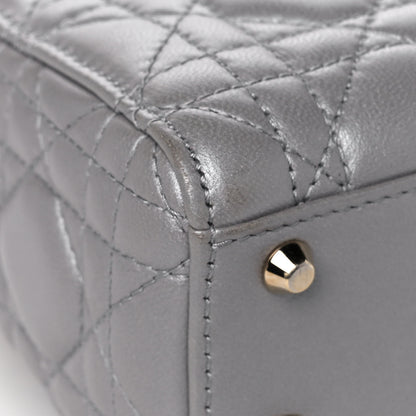 Christian Dior Metallic Lambskin Cannage Mini Lady Dior Grey 12 of 20