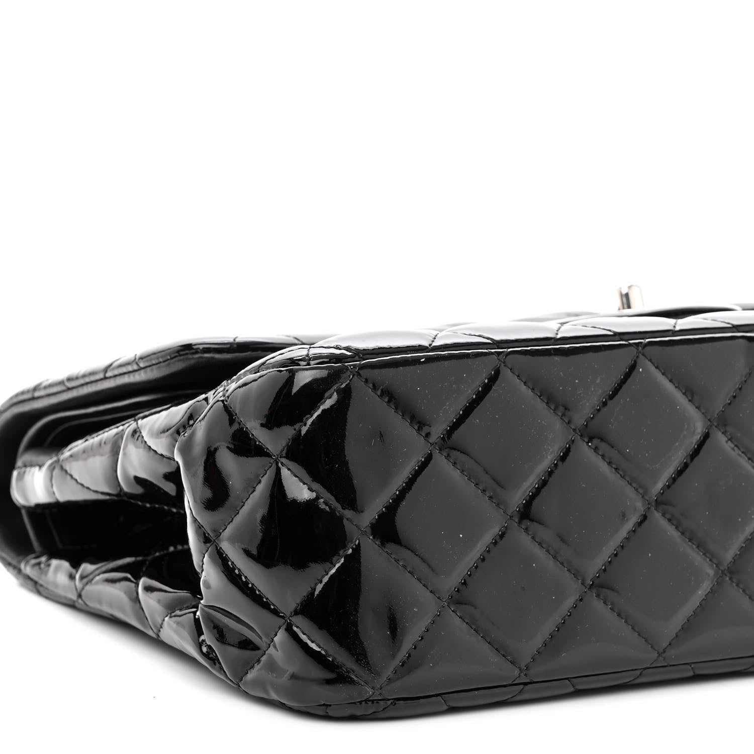 Chanel Patent Quilted Jumbo Double Flap Black 9 of 11