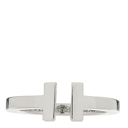 Tiffany Sterling Silver T Square Ring 57 8 1 of 3