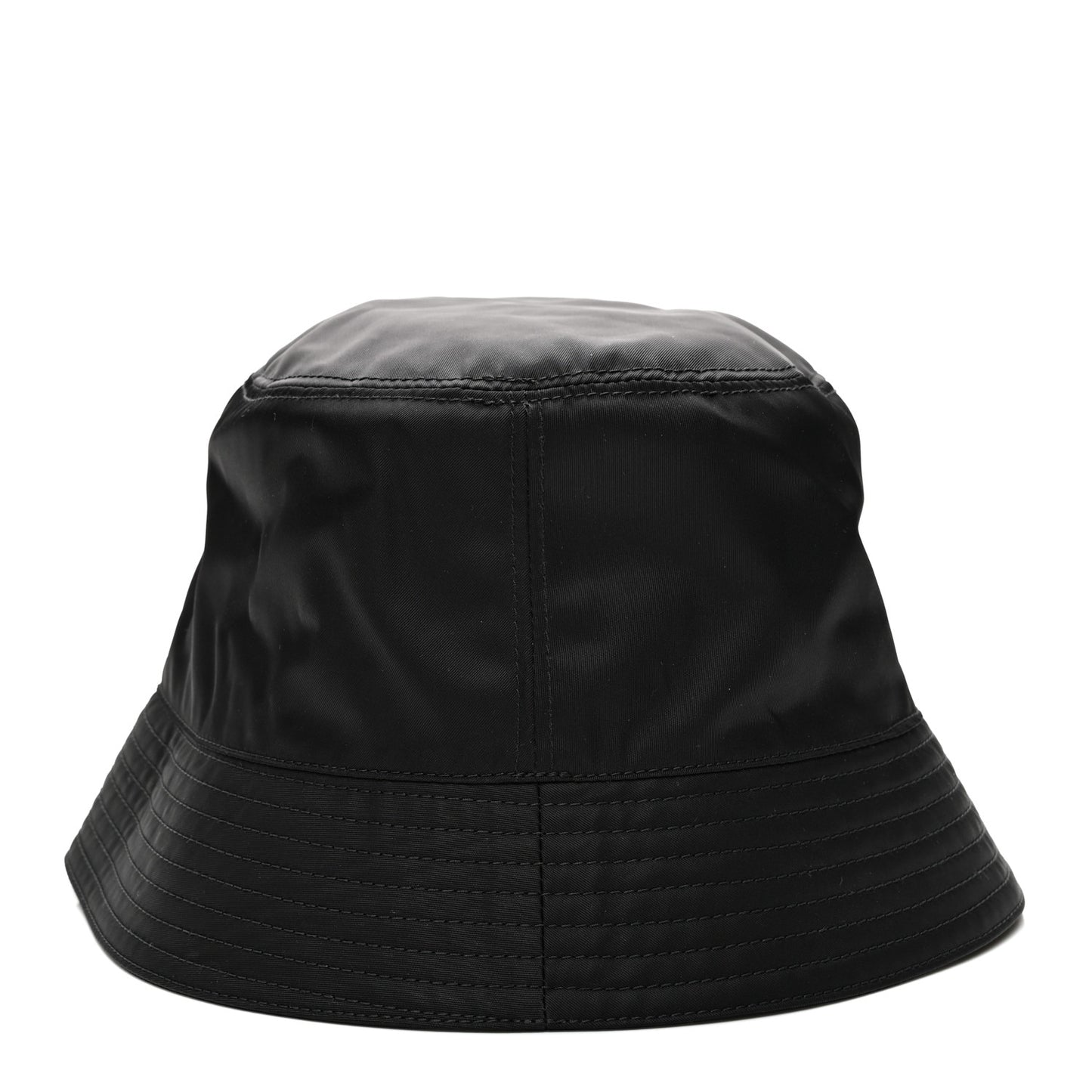 Re-Nylon Metal Triangle Logo Womens Bucket Hat M Black