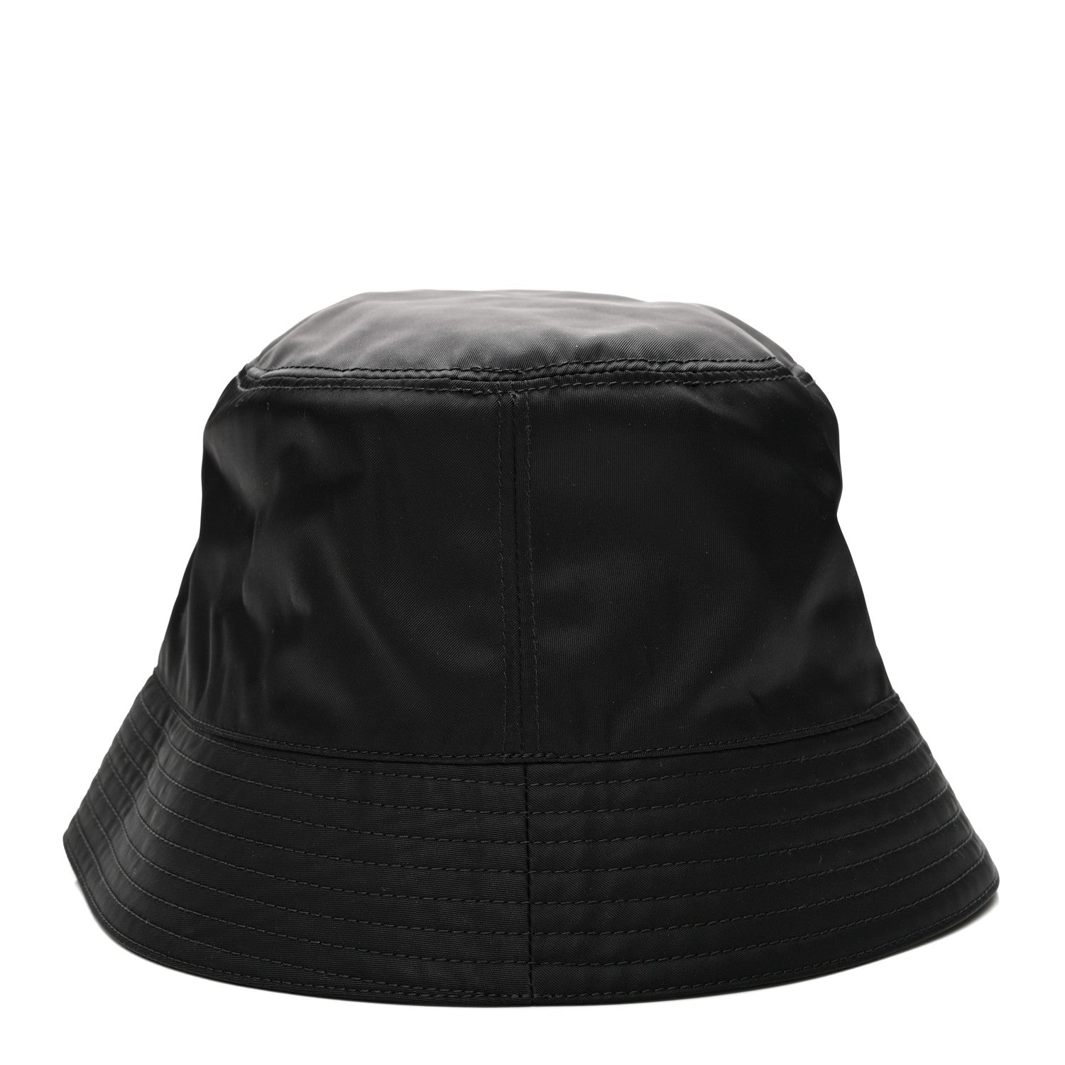 Prada Re-Nylon Metal Triangle Logo Womens Bucket Hat M Black 5 of 7