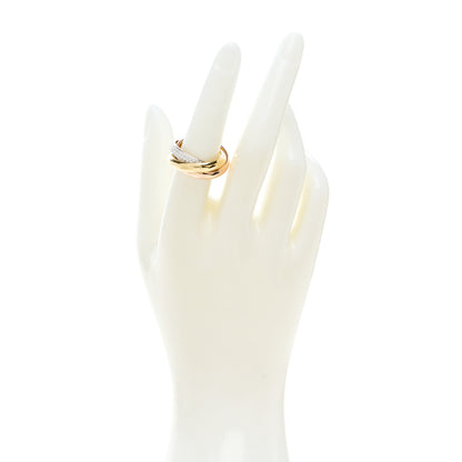 Cartier 18K White Yellow Pink Gold Diamond Classic Trinity Paved Ring 53 6.25 3 of 6