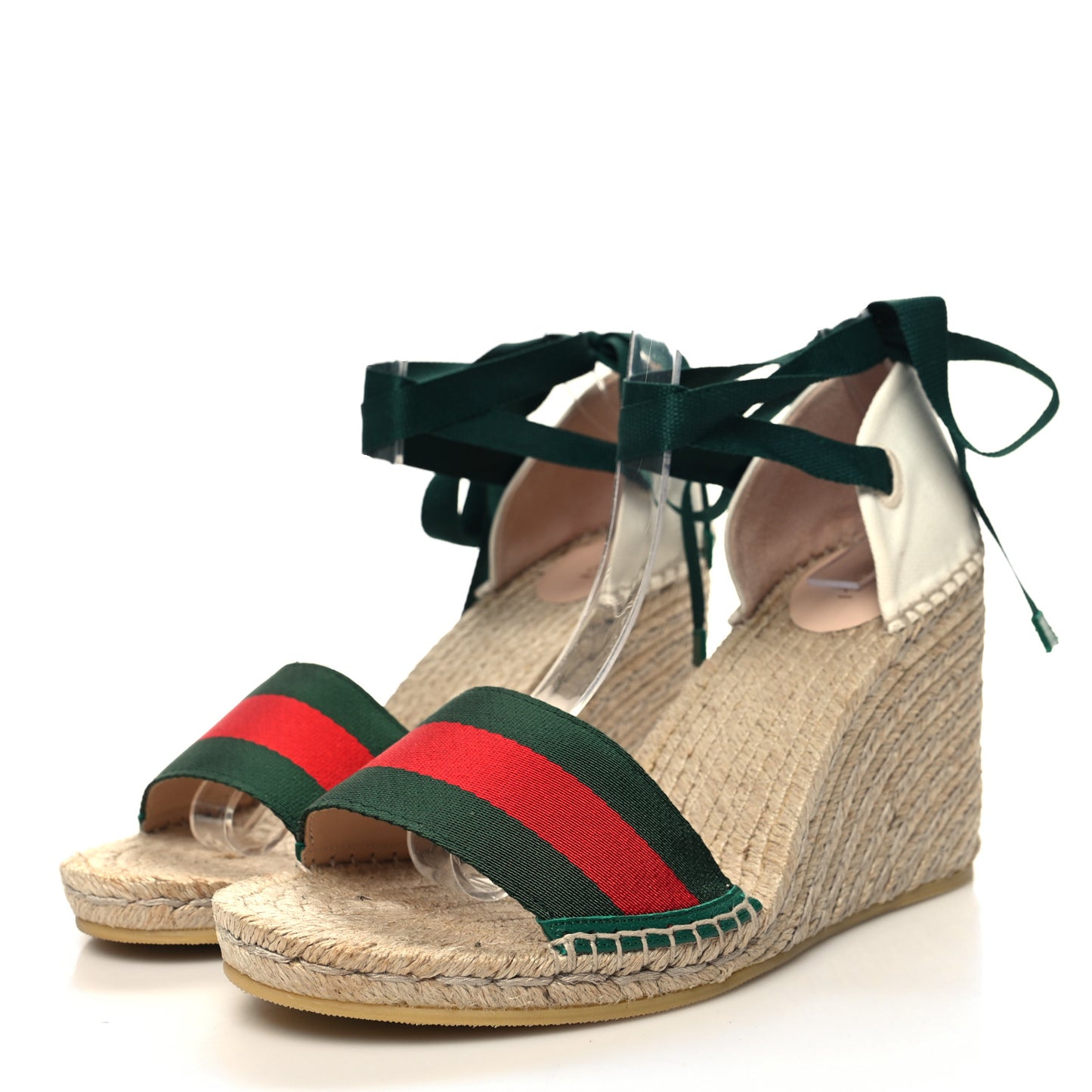 Canvas Malaga Kid Web Ankle Wrap Espadrille Wedge Sandals Mystic 42 Green Red Mystic White Emerald