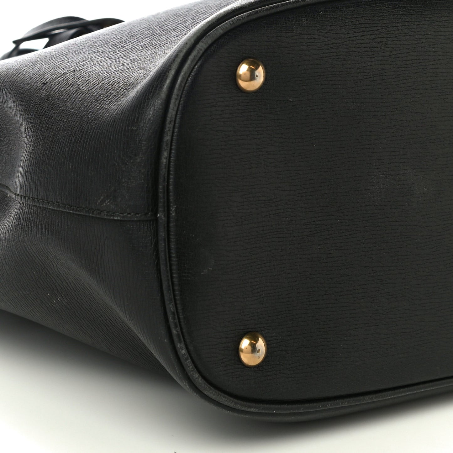 Textured Calfskin Medium Bright Bit Tote Black