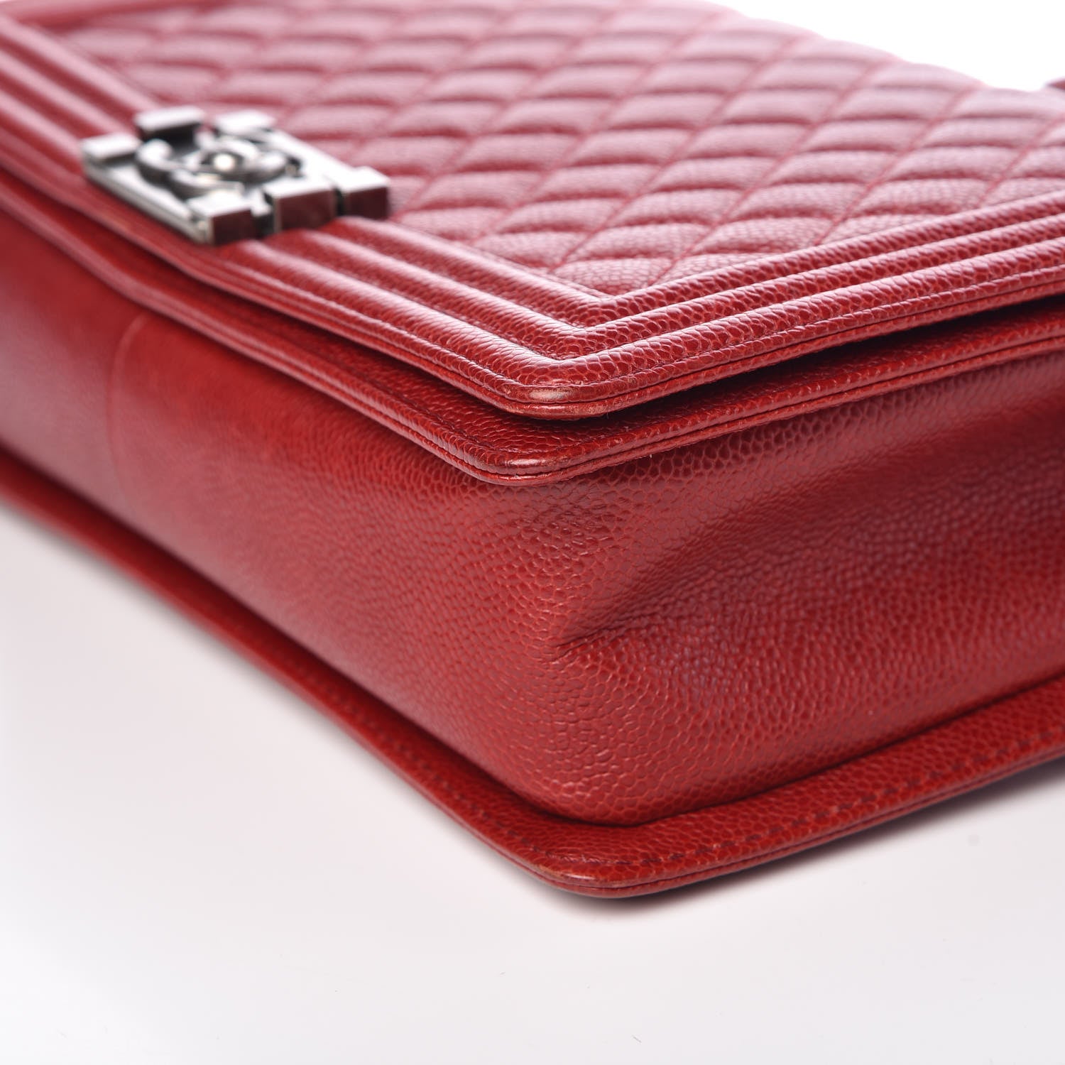 Chanel Caviar Quilted New Medium Boy Flap Red 9 of 12