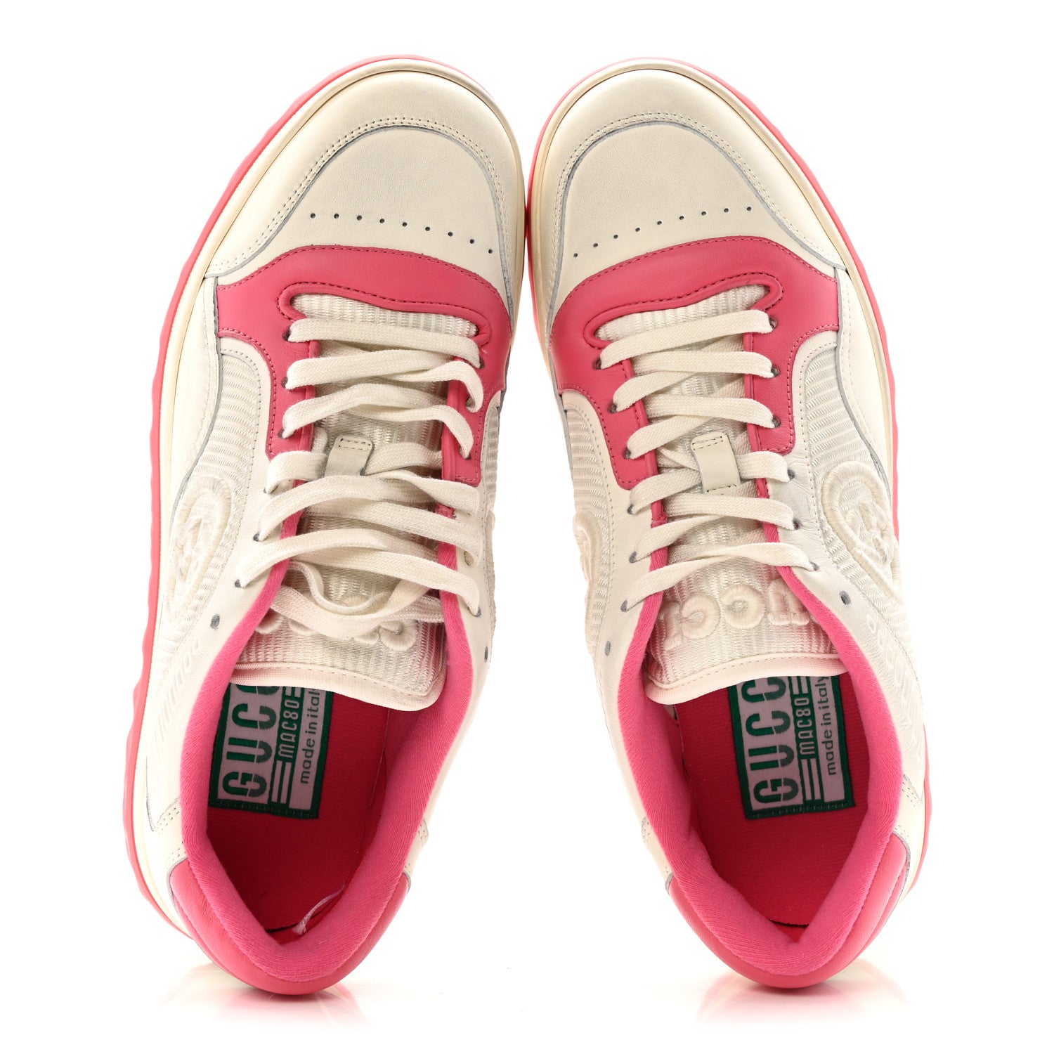 Gucci Dali Soft Calfskin Womens Mac80 Sneakers 39.5 Off White Pink 2 of 12