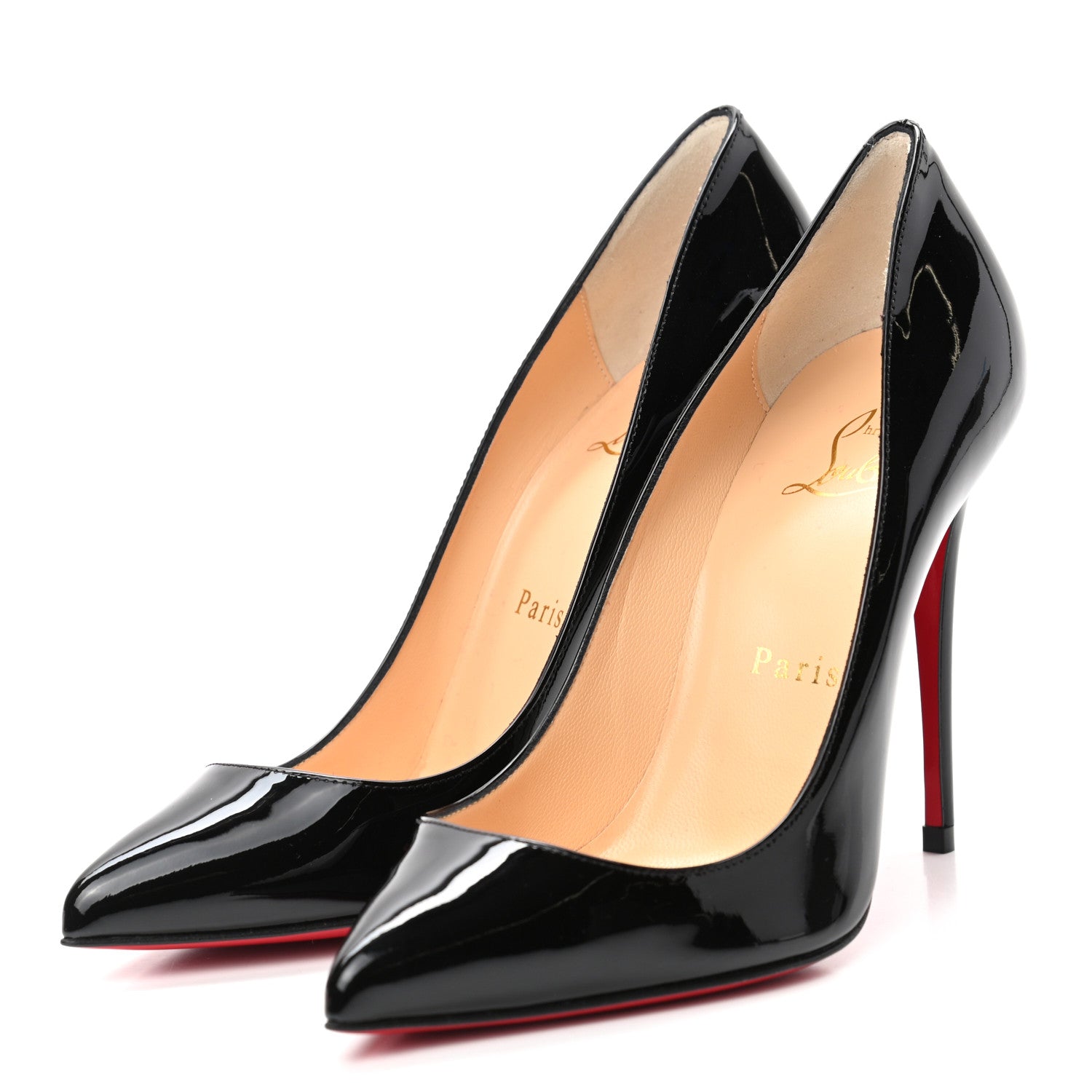 Christian Louboutin Patent Pigalle Follies 100 Pumps 35 Black 3 of 7