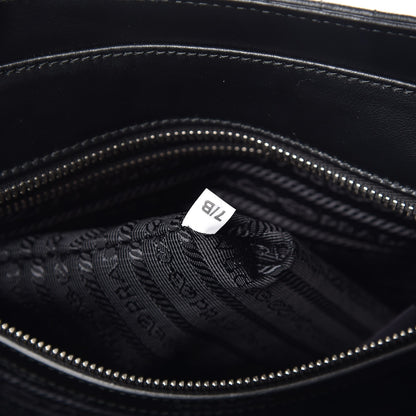 Prada Soft Calfskin Impunture Diagramme Tote Black 8 of 13