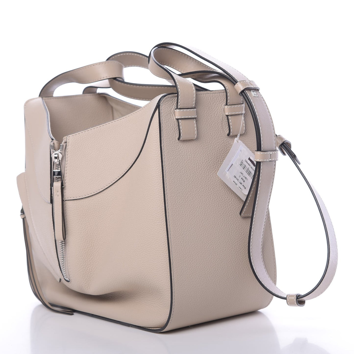 Calfskin Small Hammock Shoulder Bag Light Oat