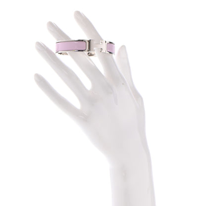 Hermes Enamel Narrow Clic Clac H Bracelet PM Bois De Rose 2 of 4