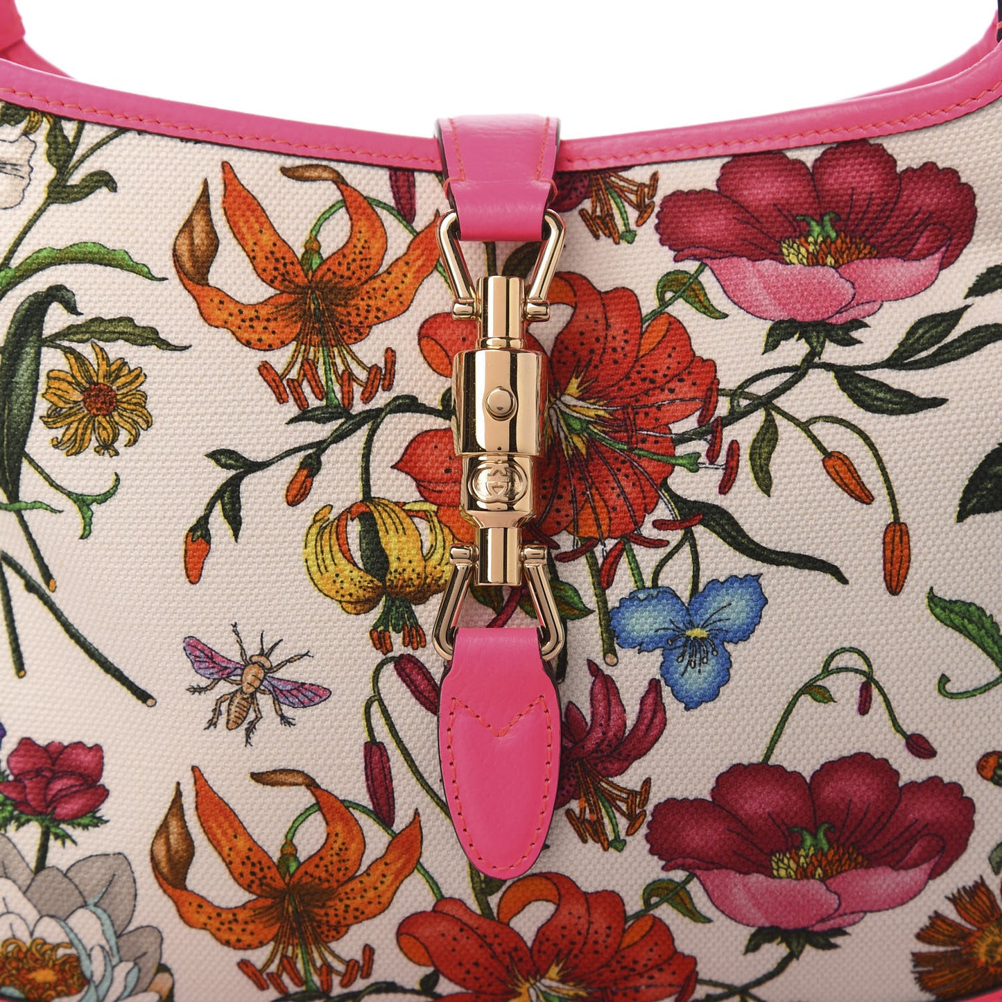 Canvas Flora Medium Jackie Hobo Fuchsia