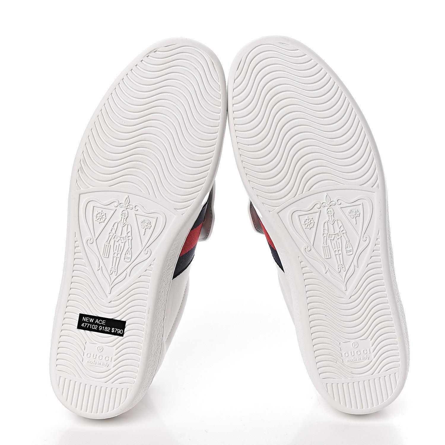 Gucci Calfskin Ayers Web Tiger Embroidered Mens Ace Sneakers 9 White 5 of 13