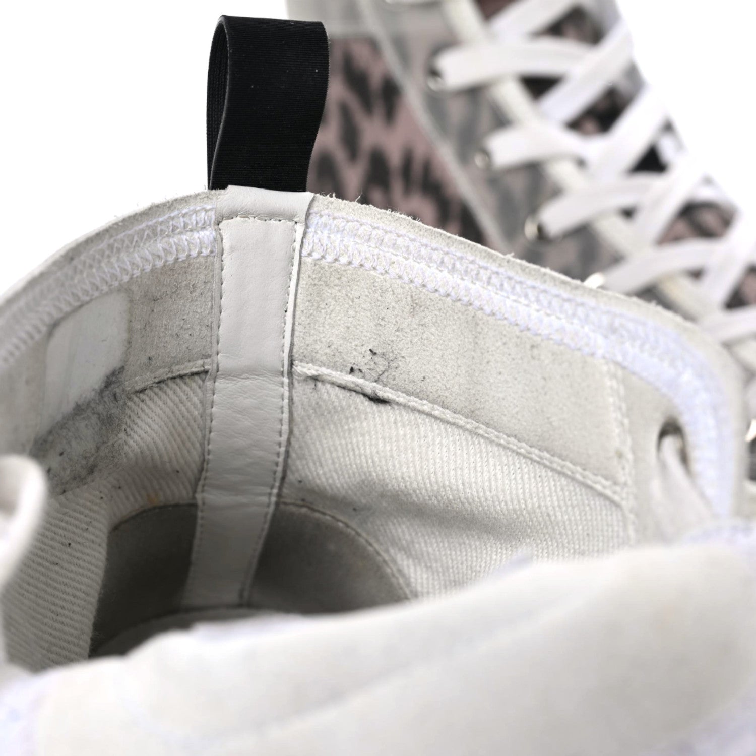 Christian Dior Canvas Leopard Print Womens B23 High Top Sneakers 38 White 12 of 13
