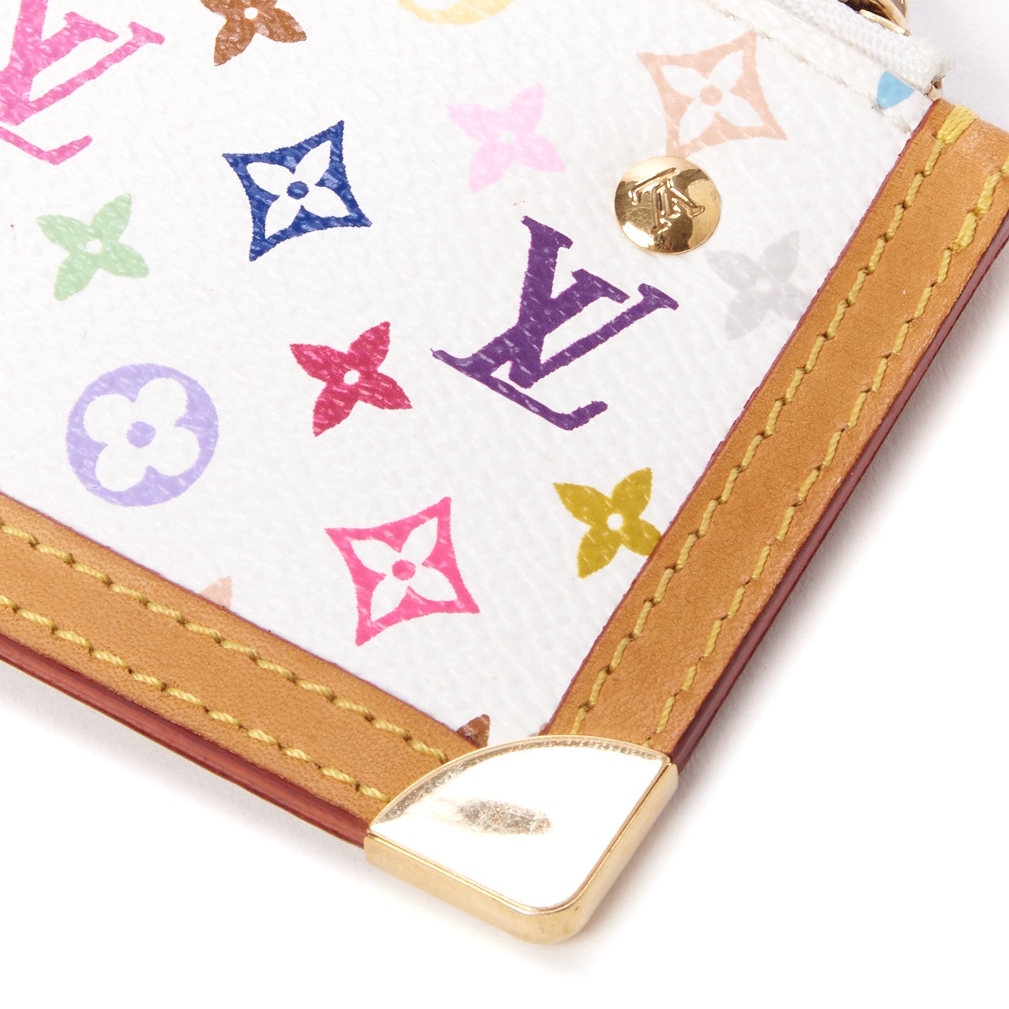 Louis Vuitton Monogram Multicolor Key Pouch White 4 of 7