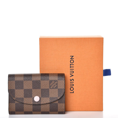 Louis Vuitton Damier Ebene Rosalie Coin Purse Rose Ballerine 9 of 9