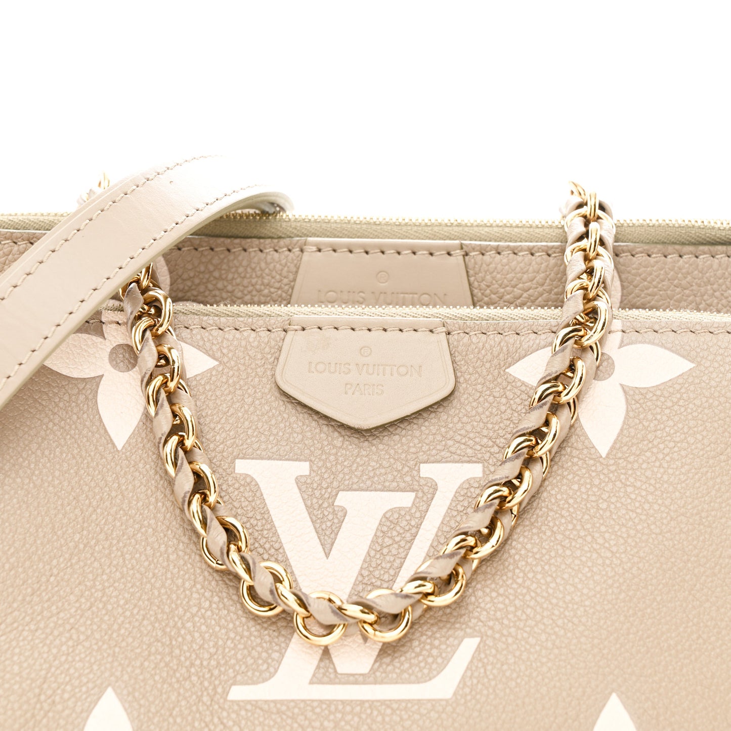 Empreinte Monogram Giant Multi Pochette Accessories Khaki Creme