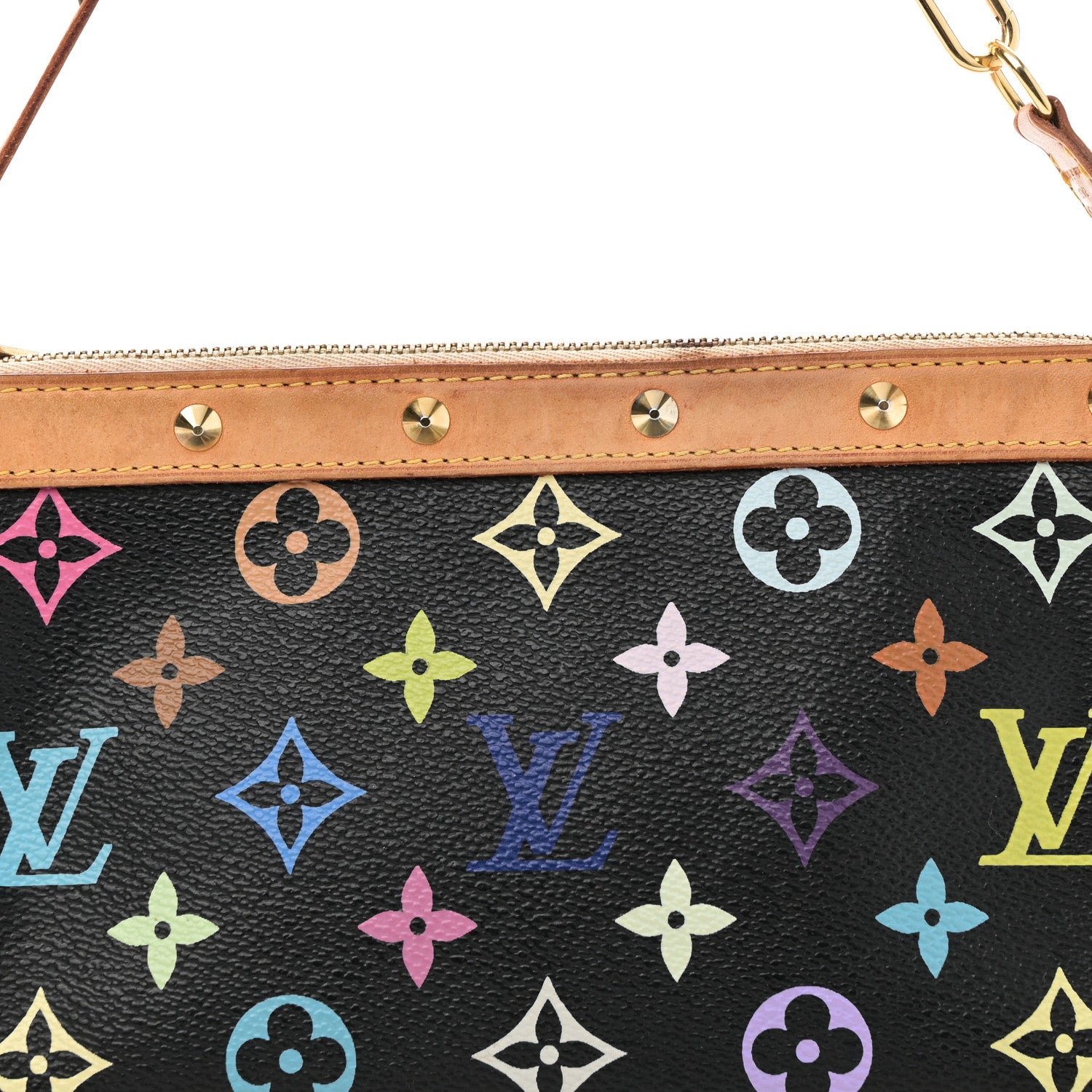 Louis Vuitton Monogram Multicolor Pochette Accessories Black 8 of 11