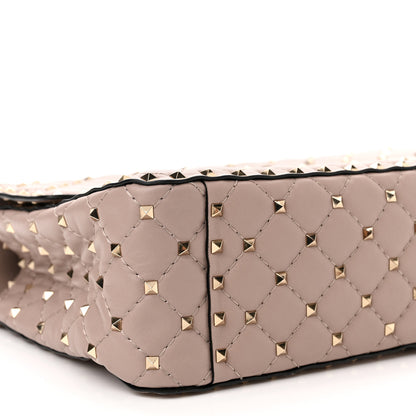 Valentino Garavani Lambskin Medium Rockstud Spike Shoulder Bag Poudre 8 of 9