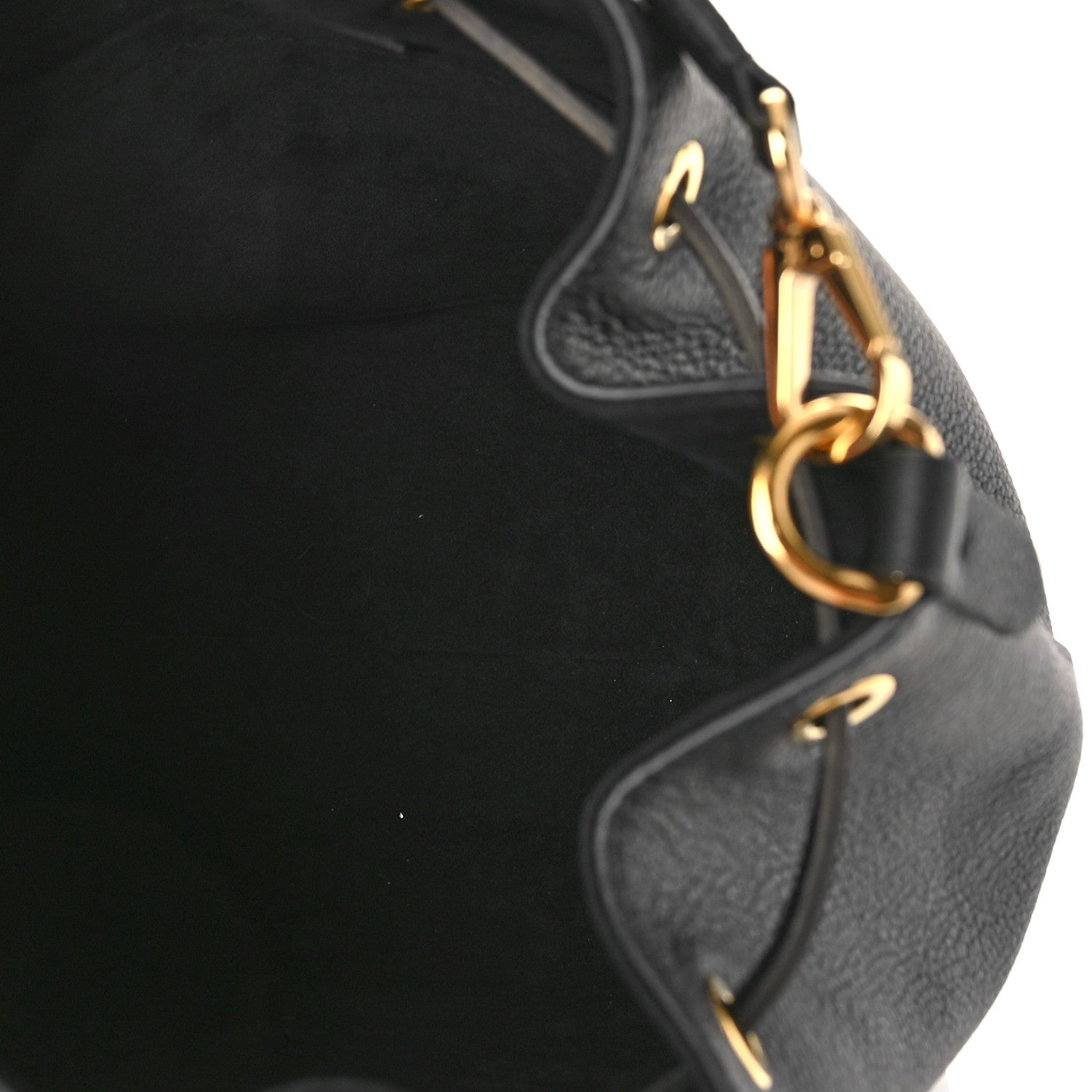 Louis Vuitton Calfskin Lockme Bucket MM Black 5 of 8