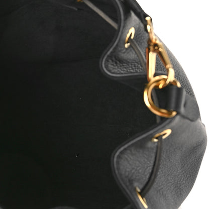 Louis Vuitton Calfskin Lockme Bucket MM Black 5 of 8