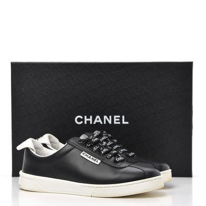 Chanel Calfskin CC Womens Sneakers 35 Black 16 of 16
