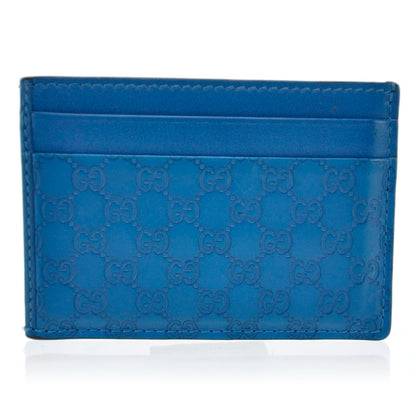 Gucci Microguccissima ID Window Card Holder Blue 1 of 8